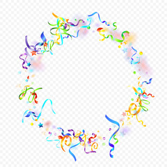 ribbon spiral confetti carnival color shine gift