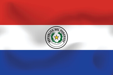 National flag of Paraguay. Realistic pictures flag