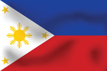 National flag of PHILIPPINES. Realistic pictures flag