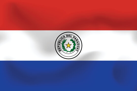 National flag of Paraguay. Realistic pictures flag