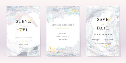 Marble Watercolor Set Art Design. Gold Invitation © Сашка Шаргаева