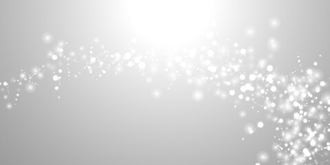 silver background bokeh bling snow flake confetti - 521457396