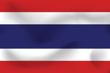 National flag of Thailand. Realistic pictures flag