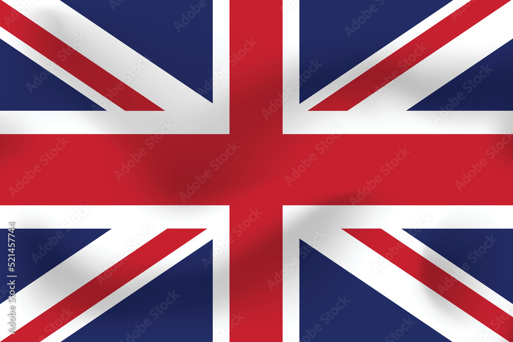 Wall mural National flag of United Kingdom. Realistic pictures flag