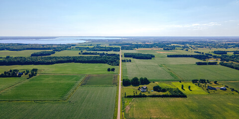 Rural Summertime Wisconsin with Lake Winneconnie © Nealj121