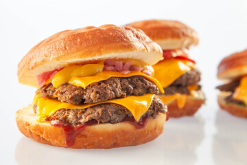 Two Brioche donut burgers deal meal