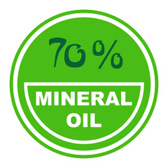 70% percentage mineral oil
