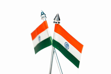 Indian flag on white background