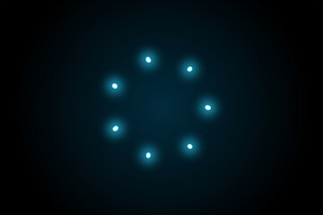 Elven star pegan glowing neon symbol sign 