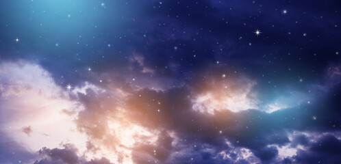 night sky with stars.