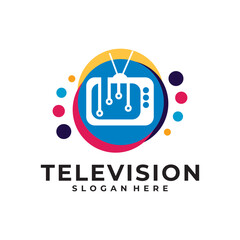 television logo vector design template