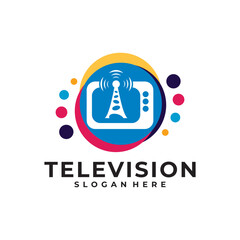 television logo vector design template
