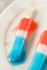 Homemade Red White Blue Popsicle