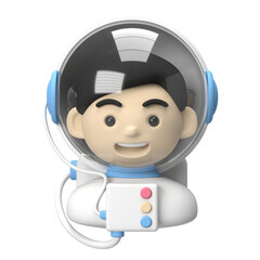 male astronaut 3d avatar illustration