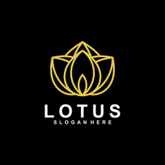 abstract lotus logo vector design template
