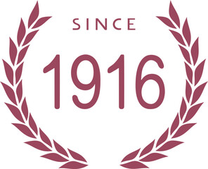 since 1916 year symbol