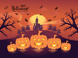 Scary halloween isolated background template 06