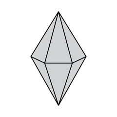 Hexagonal bipyramid geometric shape