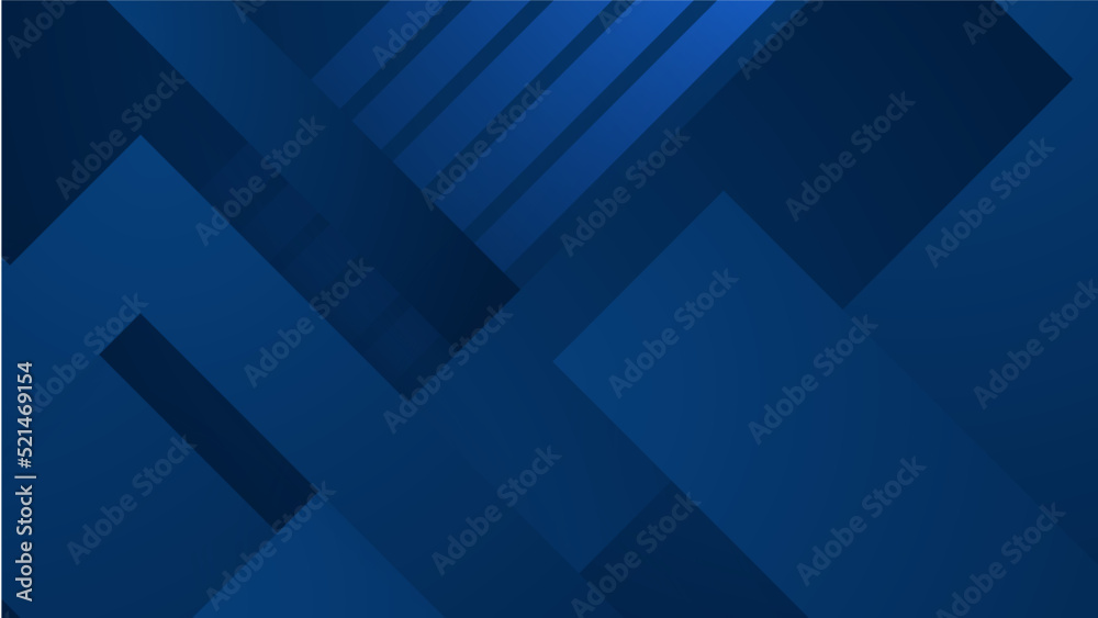 Wall mural abstract background design with blue geometric shapes. modern dark blue background. vector abstract 