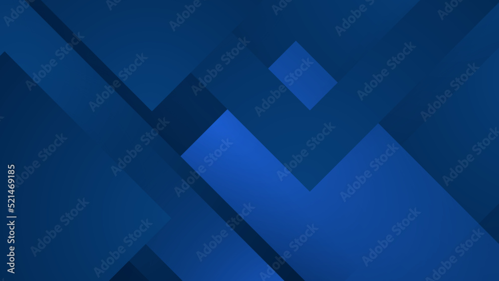 Wall mural abstract background design with blue geometric shapes. modern dark blue background. vector abstract 
