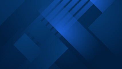 Fototapeta premium Abstract background design with blue geometric shapes. Modern dark blue background. Vector abstract graphic design banner pattern background template.
