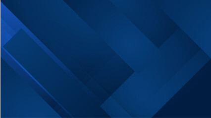 Abstract background design with blue geometric shapes. Modern dark blue background. Vector abstract graphic design banner pattern background template.