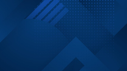 Fototapeta premium Abstract background design with blue geometric shapes. Modern dark blue background. Vector abstract graphic design banner pattern background template.