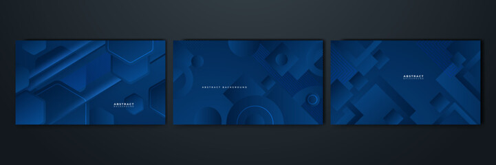 Abstract blue background poster with dynamic lights. Technology network vector illustration.