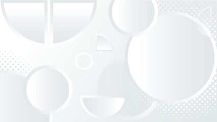 Modern geometric shapes white and grey background. Design decoration concept for web layout, poster, banner, app background, business presentation, and social media template