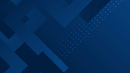 Modern professional blue vector abstract technology business background with lines and geometric shapes. Dark blue abstract background for business presentation, social media template, poster, and ads