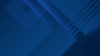 Modern professional blue vector abstract technology business background with lines and geometric shapes. Dark blue abstract background for business presentation, social media template, poster, and ads