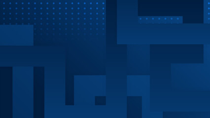 Modern professional blue vector abstract technology business background with lines and geometric shapes. Dark blue abstract background for business presentation, social media template, poster, and ads