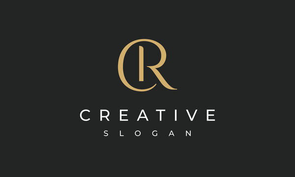 Elegant Luxury Initials CR Logo - Letter C and R Design Template