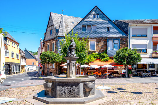 Marktplatz von Treis Karden, Mosel, Rheinland Pfalz, Deutschland 