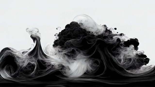 Black and white smoke in 4k, background texture, abstract heavy dense smoke,  silky smooth backdrop, abstract high definition fog Stock-Foto | Adobe Stock