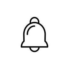 Fototapeta premium Notification Icon, Bell Icon Sign Vector Isolated on White Artboard