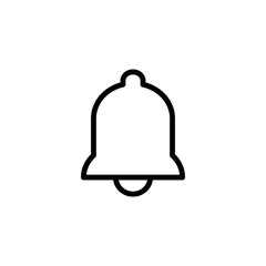 Notification Icon, Bell Icon Sign Vector Isolated on White Artboard