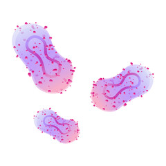 Pandemic Monkeypox outbreak. Monkeypox virus cells isolated on white background.
Monkeypox virus cells outbreak medical vector illustration