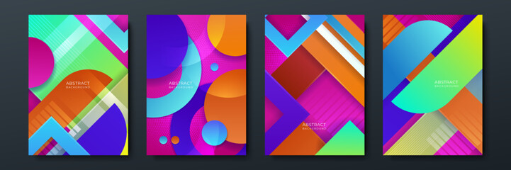 Colourful abstract background for poster, cover, brochure, presentation, annual report. Colorful geometric background, vector illustration. Modern wallpaper design for social media, idol poster.