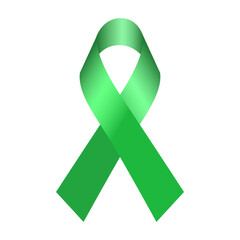 Lymphoma cancer ribbon isolated on white background