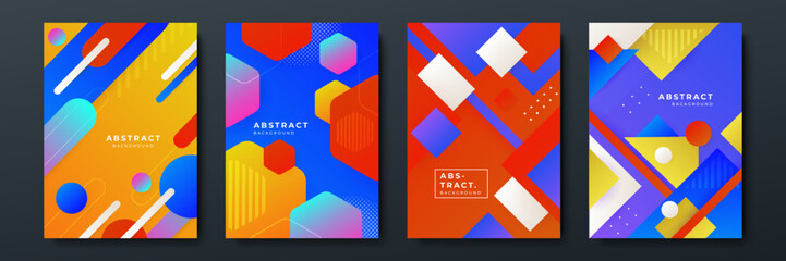 Colourful abstract background for poster, cover, brochure, presentation, annual report. Colorful geometric background, vector illustration. Modern wallpaper design for social media, idol poster.