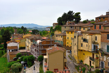 the historic center of Peccioli tuscany Italy