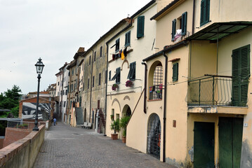 the historic center of Peccioli tuscany Italy