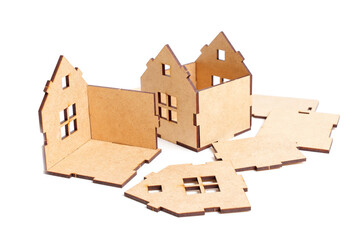 Toy houses assembling process