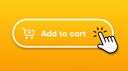 Add button add icon like add to cart, shopping cart, online shopping, click here, hand pointer, buy now for website, mobile app, UI, GUI, UX.