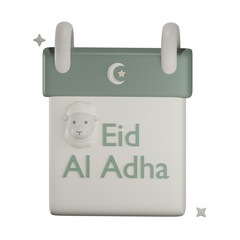 3d eid al Adha object calendar