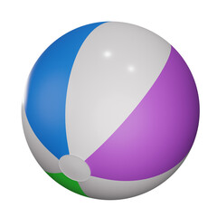 3d summer icon beach ball