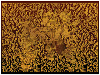 Lord Thai traditional tattoo,  Thai yantra, backdrop