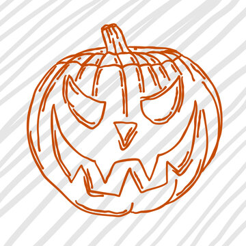 Halloween pumpkin ghost, illustration vector drawing.