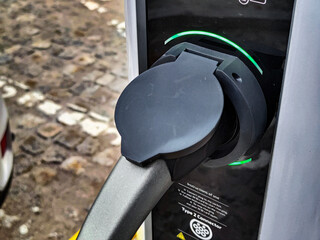 Eco electric car charging battery energy